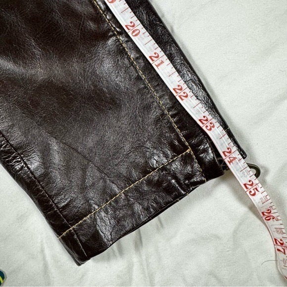 Wilsons VTG Maxima Leather Cognac Brown Moto Jacket W/ Contrast Stitching XL 90s - Picture 10 of 15